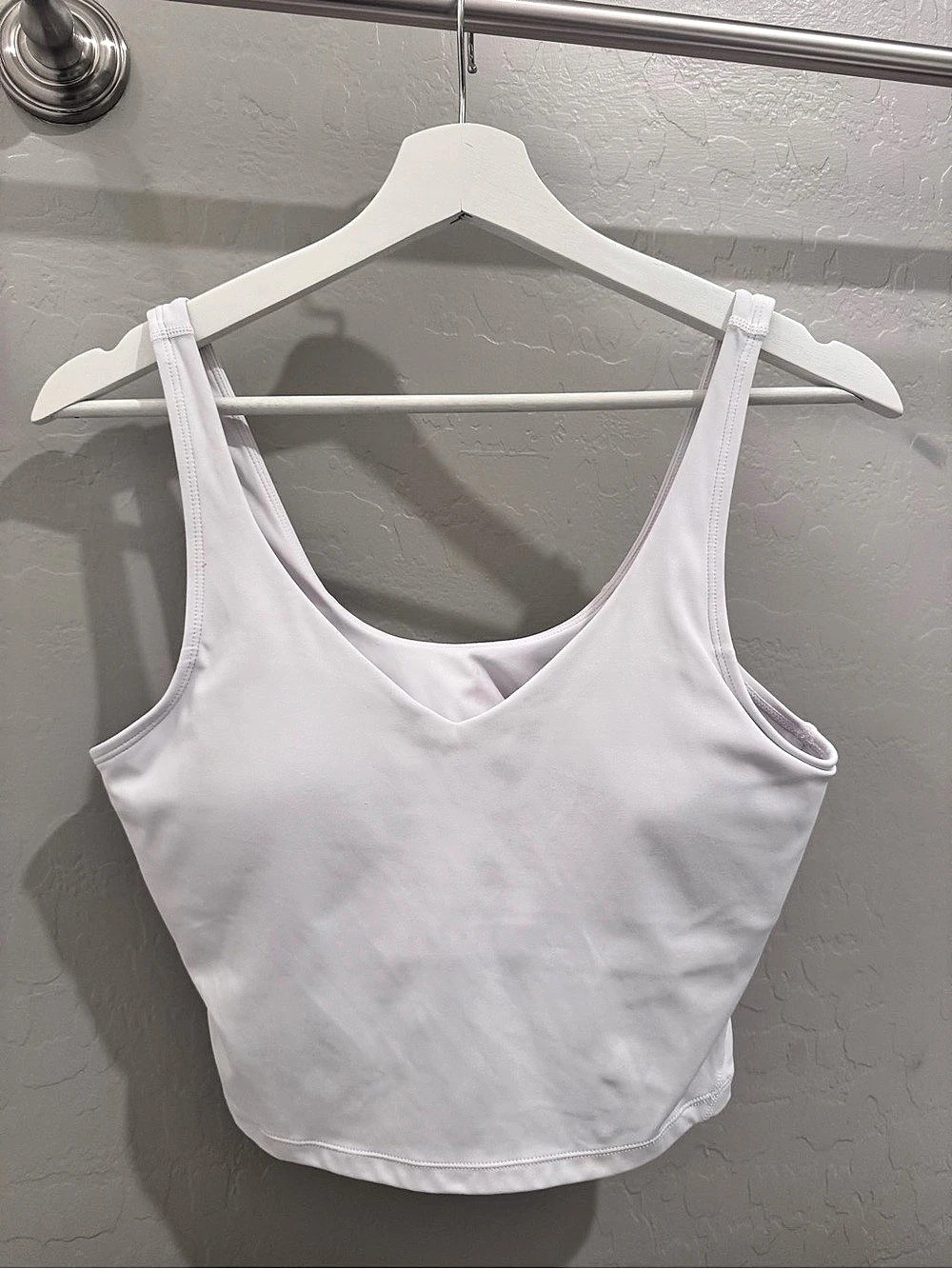 White Tank Athletic Crop Top
